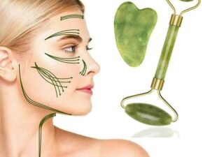 Jade Roller for Face - Lymphatic Drainage Tool for Face, Eye, Neck, Body - Skin Tightening - Reduces Wrinkles and Fine Lines