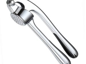 Garlic Press 2 in 1 Professional Zinc Alloy Garlic Mincer Ginger Squeezer Heavy Duty Garlic Crush Chopper, Easy to Clean