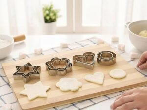 12 Piece Stainless Steel Cookie Cutters Set – Biscuit Cutters – Metal Baking Cookie Cutter Set for Cookies, Fondant, Dough, Sandwich, Pastry